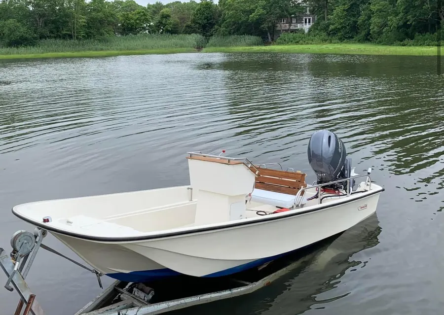Restored Boston Whaler on the water